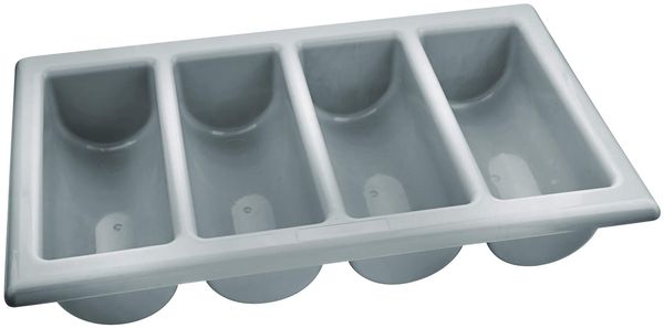 Gastrokasten grau 4 Fächer, Polypropylen