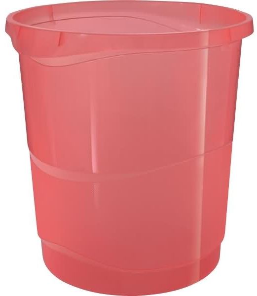 Esselte Papierkorb Colour'Breeze PP 14l transparent koralle