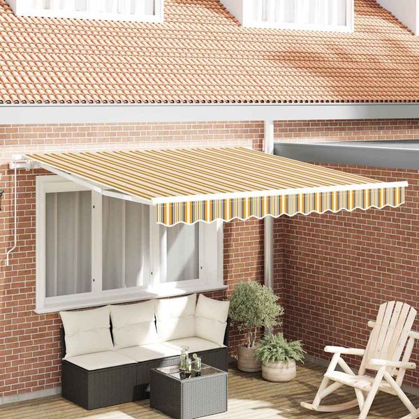 vidaXL Ausziehbare Markise Mehrfarbig 350 x 250 cm 3330303