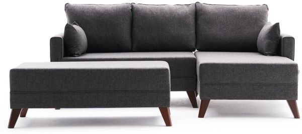 Eckschlafsofa, 'Bella', 85 x 81 x 205, Anthrazit Bild 6