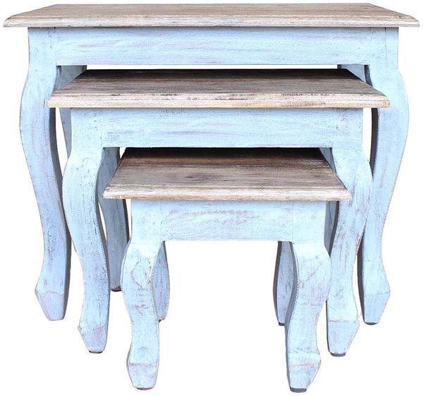 Couchtische-Set, Sofatische 3-tlg. Massives Mahagoniholz