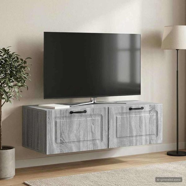 vidaXL Wandmontierter TV-Schrank Graues Sonoma 98 x 41 x 30 cm 899381