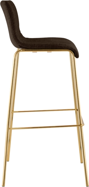 CLP Barhocker Hover stapelbar Stoffbezug Vierfußgestell Goldoptik bis 150 kg,braun Bild 5
