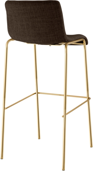CLP Barhocker Hover stapelbar Stoffbezug Vierfußgestell Goldoptik bis 150 kg,braun Bild 6