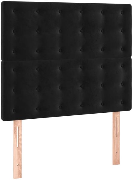 vidaXL Boxspringbett mit Matratze Schwarz 90x200 cm Samt 3138063 Bild 5
