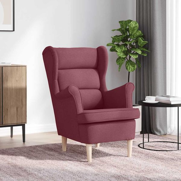 vidaXL Sessel Weinrot 74x84x100 cm Stoff 4016898