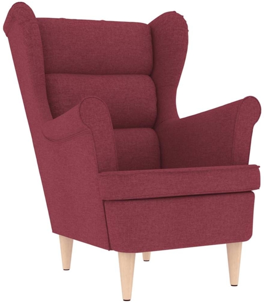 vidaXL Sessel Weinrot 74x84x100 cm Stoff 4016898