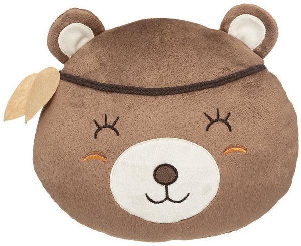 Home-trends24. de Dekokissen Kuschelkissen Kinder Kissen Bär Katze Hase Tiger Reh Panda Zimmer Deko, Kissenhülle mit Füllung