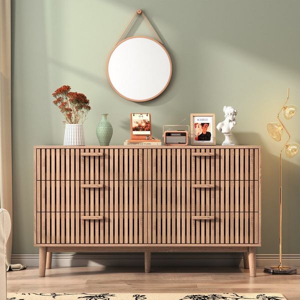 Simurq Kommode mit 4 / 6 Schubladen, Komodenschrank, für Wohnzimmer Schlafzimmer