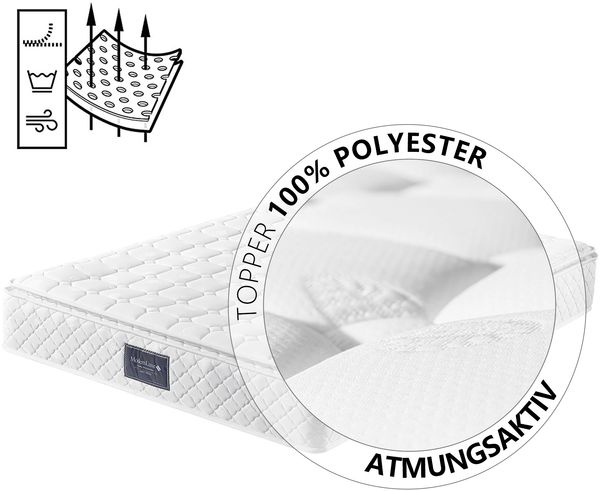 Polsterbett 160×200 cm mit Bettkasten, LED, USB/Type-C, Samt Grau, inkl. Matratze Bild 6