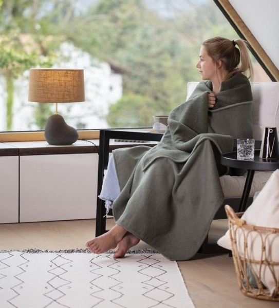 Wohndecke Velvet 'Uni/Wende' 135x200 cm, DAVID FUSSENEGGER Bild 2