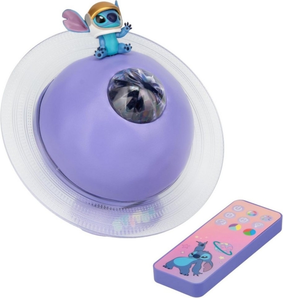 Paladone Nachtlicht Lilo & Stitch Galaxy-Projektionslicht, LED fest integriert, Disney-LED-Lampe mit Farbwechsel, USB-Aufladung und Fernbedienung