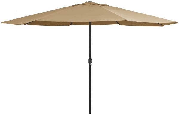 vidaXL Sonnenschirm mit Metall-Mast 390 cm Taupe 47381