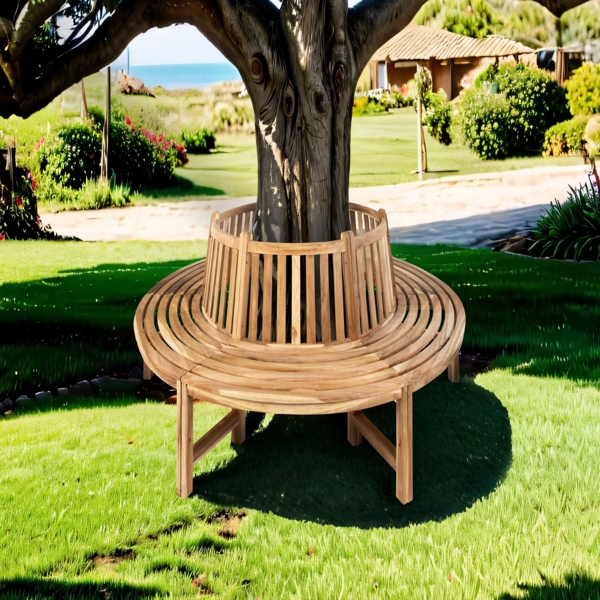 Rundbank 360° Gartenbank Teak massiv ø220 cm TIMO 77299630