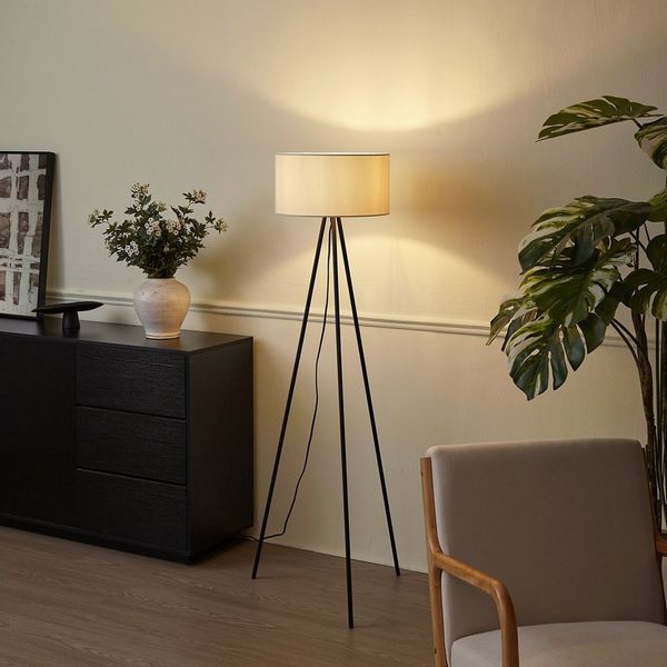 Qazqa Stehlampe Luz, ohne Leuchtmittel, E27, Schwarz, Modern, Metall, 1-flammig