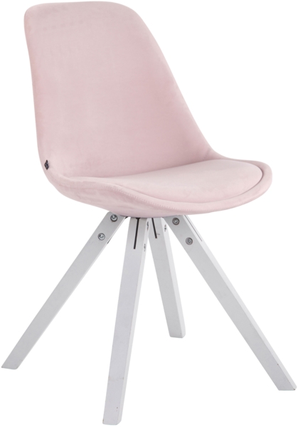 Besucherstuhl Toulouse Samt Square weiß [312528]