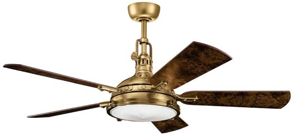 Elstead Lighting Hatteras Bay Deckenventilator LED Messing Antik