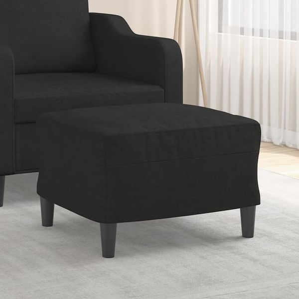 vidaXL Fußhocker Schwarz 60 x 50 x 41 cm Stoff [349283]