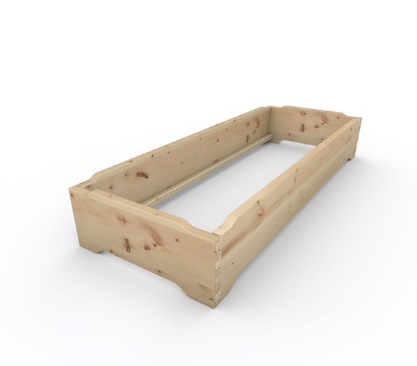 Stapelbett Holzbett (Zirbe) "Gäste-Edi" 70 x 200 cm 33 cm Zirbenbett Gästebett