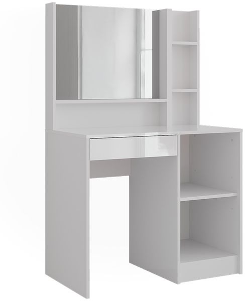 Schminktisch Sherry Weiß/Weiß Hochglanz 89.8 cm 3 Teile Vicco