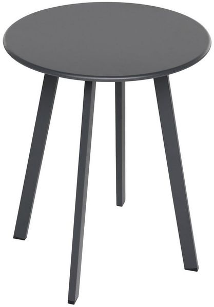 Dehner Kaffeetisch Lian, ca. Ø 50 cm, Höhe ca. 45 cm, Stahl, pulverbeschichtet, grau
