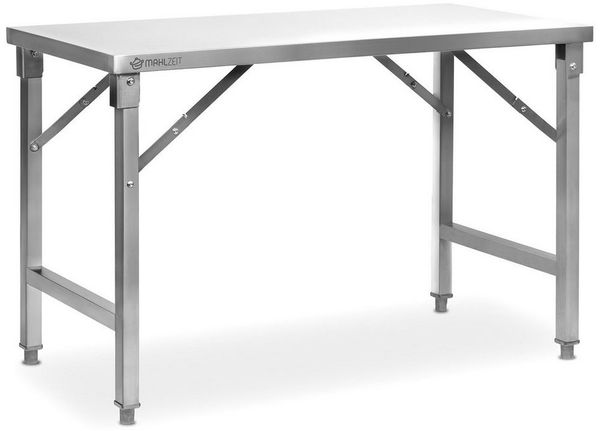 Mahlzeit Küchentisch Edelstahltisch, 120 x 60 x 80 cm, Arbeitstisch, Küchentisch (1-St), Verstellbare Füße bis zu 1 cm