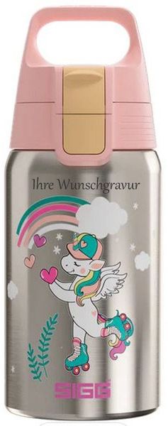 Sigg Trinkflasche Sigg Kinder Trinkflasche Shield ONE Kids 0,5 Liter, mit Ihrer persönlichen Wunschgravur