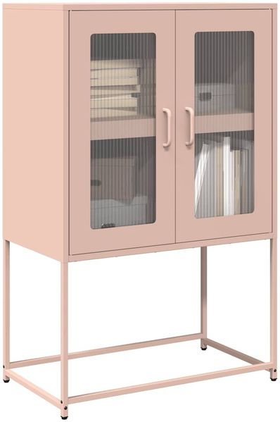 Highboard, BuffetSchrank, Büroschrank Rosa 68x39x107 cm Stahl