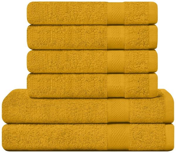Camry Handtuch Set Badetücher 70x140 cm und Handtücher 50x100 cm - weich & saugstark, dick, mit schöner Rundum-Bordüre