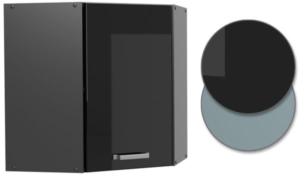 Eckhängeschrank R-Line Schwarz Hochglanz 57 cm Vicco Bild 6