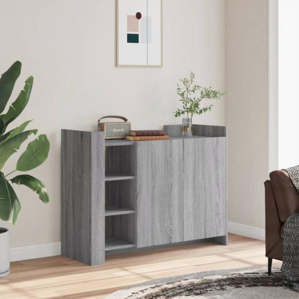 vidaXL Sideboard Grau Sonoma 100x35x75 cm Holzwerkstoff 848414