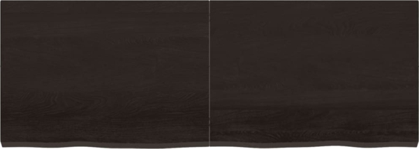 vidaXL Tischplatte Dunkelbraun 140x50x(2-4)cm Massivholz Eiche 3156442