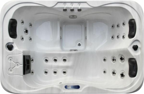 XXL Luxus SPA LED Whirlpool SET 195x127cm Outdoor + Indoor Pool Ozon 3 Personen Bild 2