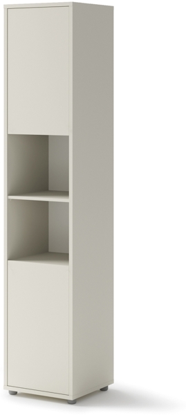 MEBLINI Schrank für Schrankbett Bed Concept - Hochschrank mit Ablagen und Fächern - Nachttisch - BC-08 - Kaschmir