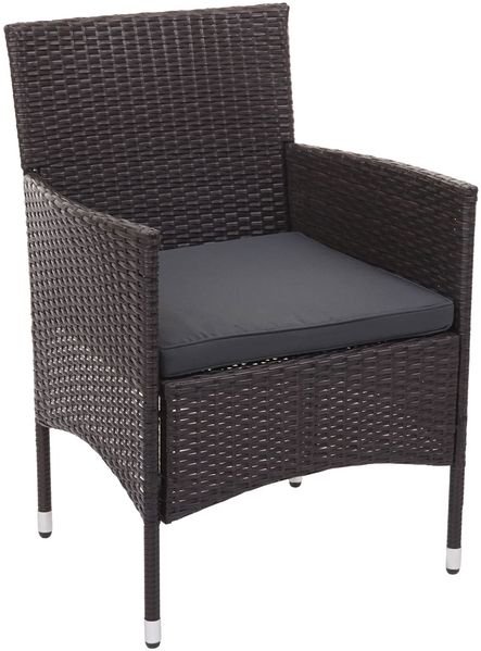 Poly-Rattan Garnitur HWC-F55, Balkon-/Garten-/Lounge-Set Sofa Sitzgruppe ~ braun, Kissen dunkelgrau Bild 5