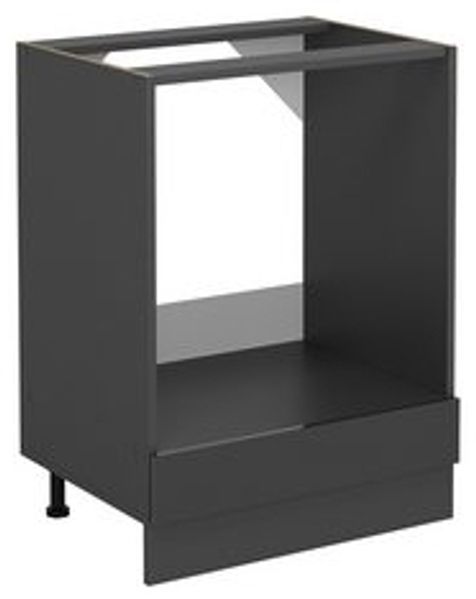Herdumbauschrank R-Line Anthrazit Hochglanz 60 cm ohne Arbeitsplatte Vicco Bild 5