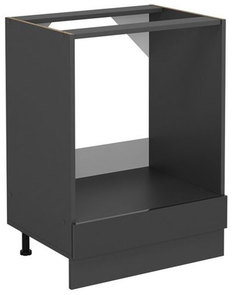 Herdumbauschrank R-Line Anthrazit Hochglanz 60 cm ohne Arbeitsplatte Vicco Bild 3