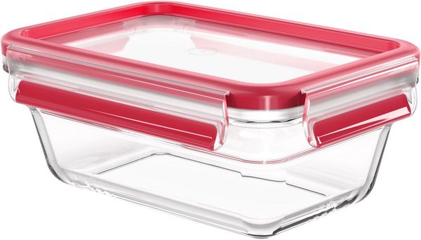 Emsa Clip&Close Glass Vorratsdose 850 ml Glas Rot Vorratsdosen