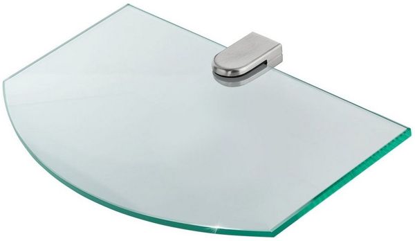 bonsport Glasregal Wandregal für Badezimmer Klarglas - Glas Regal aus 6 mm Sicherheitsglas 25 x 14 x 0,6 cm - Glasablage Glasregalboden Badablage