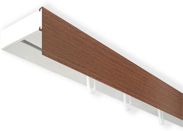 SN DECO GROUP Gardinenschiene Vorhangschiene SH (1) mit Blende 5 cm, 1-läufig, Fixmaß, mit Bohren, verschraubt, Kunststoff