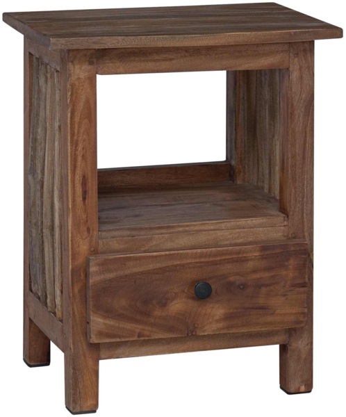 vidaXL Nachttisch Braun 30 x 30 x 47 cm Massives upgecyceltes Holz 42012370