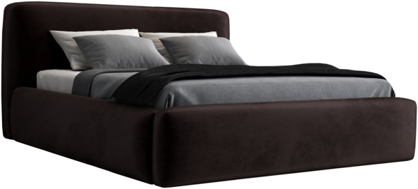 Polsterbett LUMO 120x200 mit Matratze, Bettkasten und Lattenrost. Farbe: Espresso 6