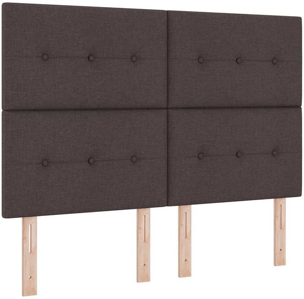 vidaXL Boxspringbett mit Kopfteil Dunkelbraun 190 x 140 cm Stoff 3344299 Bild 6