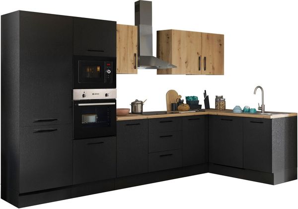 BASIC by Balculina Winkelküche Turin, Stellbreite 340x175 cm, wahlweise mit E-Geräten