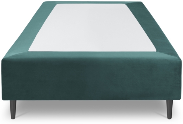 Micadoni Bettgestell Whale Samt Petrol Verchromt schwarz 90x200 Bild 2