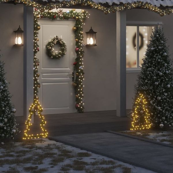vidaXL Weihnachtsbaum mit Erdspießen und 80 LEDs 60 cm 357728