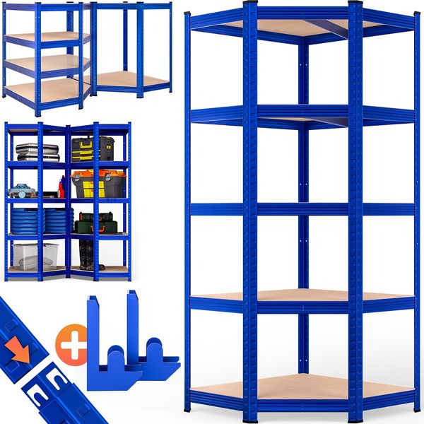MONZANA® Eckregal Lagerregal 180x70x40cm Blau