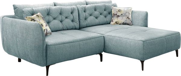 Jockenhöfer Gruppe Ecksofa Salo L-Form, im Retrolook mit Wellenfederung und frei im Raum stellbar