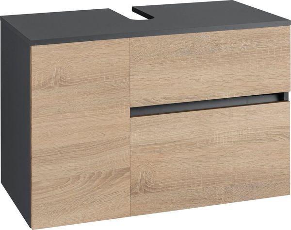 Home affaire Waschbeckenunterschrank Wisla für Wandmontage, Siphonausschnitt, Push-to-open-Funktion, Breite 80 cm