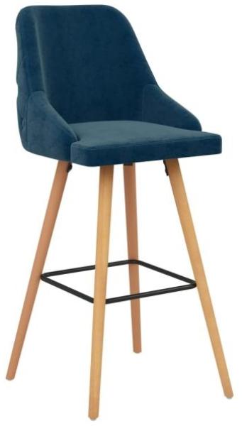 vidaXL Barhocker 2 Stk. Blau Samt [289463]